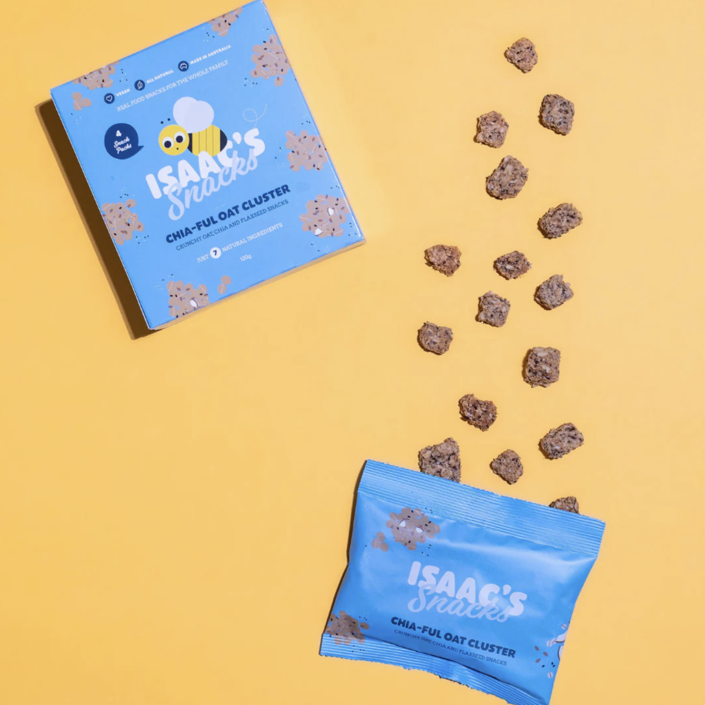 Chia-ful Oat Clusters - Isaac's Snacks